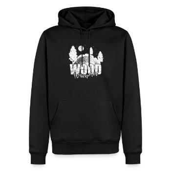 Travailleur forestier Travailleur forestier - Sweat à capuche Premium bio Homme - noir - Devant - Nico (187cm)