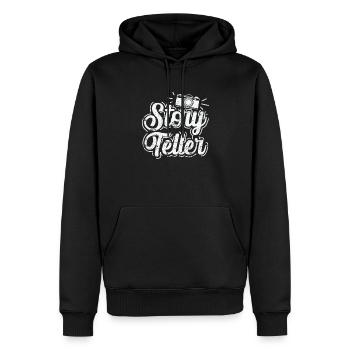 Storyteller Photographer Camera - Men’s Premium Organic Hoodie - black - Front - Nico (187cm)