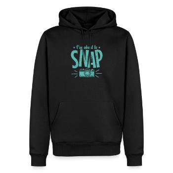 I'm about to Snap Fotograf Beruf Hobby - Männer Premium Bio Hoodie - Schwarz - Vorne - Nico (187cm)