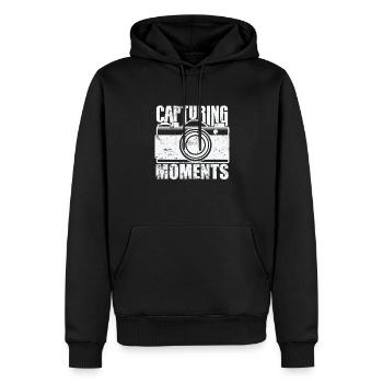 Capturing Moments Photographer Camera - Men’s Premium Organic Hoodie - black - Front - Nico (187cm)