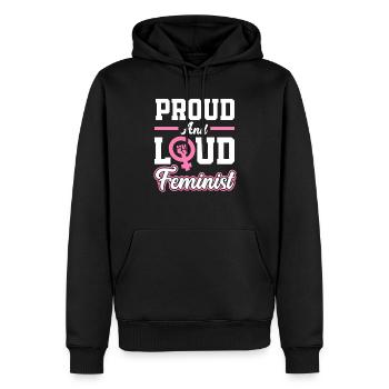 Feminismus Feministin - Männer Premium Bio Hoodie - Schwarz - Vorne - Nico (187cm)