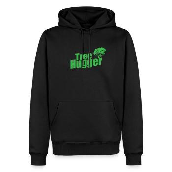 Tree Hugger Nature Forests Leaves - Men’s Premium Organic Hoodie - black - Front - Nico (187cm)
