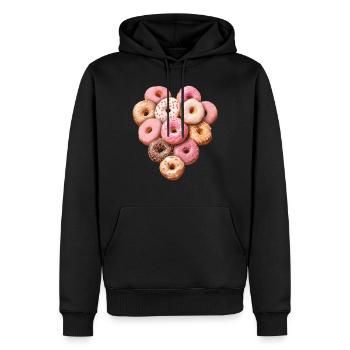 I love ... Donuts - Men’s Premium Organic Hoodie - black - Front - Nico (187cm)