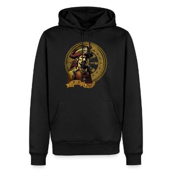 Vivre - Sweat à capuche Premium bio Homme - noir - Devant - Nico (187cm)