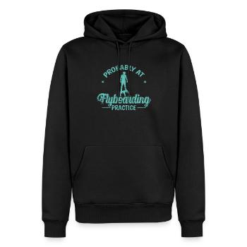 Probably at Flyboarding Practice Balance - Männer Premium Bio Hoodie - Schwarz - Vorne - Nico (187cm)