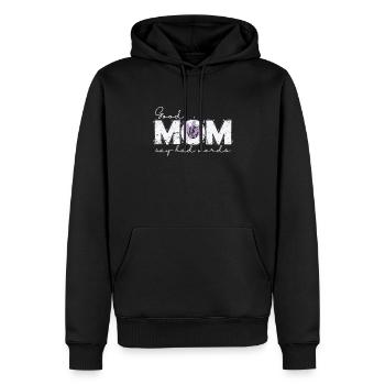Bonne maman dit de mauvais mots Maman Fête des mères - Sweat à capuche Premium bio Homme - noir - Devant - Nico (187cm)