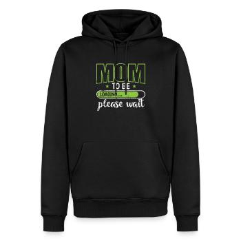 Mom to be Loading please wait Muttertag - Männer Premium Bio Hoodie - Schwarz - Vorne - Nico (187cm)