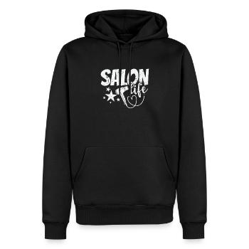 Salon Life Friseur Beruf Haare - Männer Premium Bio Hoodie - Schwarz - Vorne - Nico (187cm)