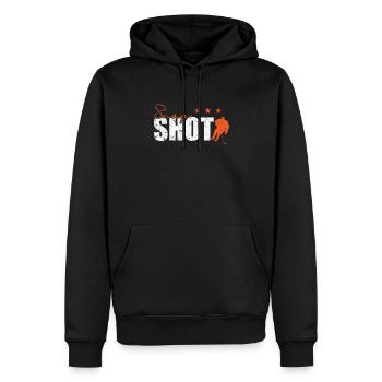 Snap Shot Eishockey - Männer Premium Bio Hoodie - Schwarz - Vorne - Nico (187cm)