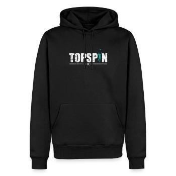 Volley-ball Topspin - Sweat à capuche Premium bio Homme - noir - Devant - Nico (187cm)
