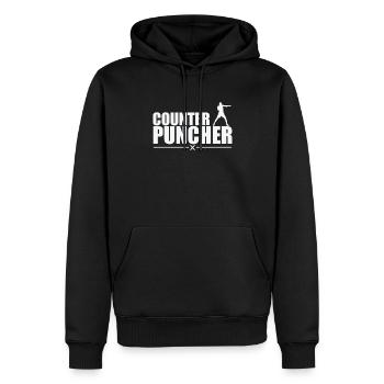 Counter Puncher Boxen - Männer Premium Bio Hoodie - Schwarz - Vorne - Nico (187cm)