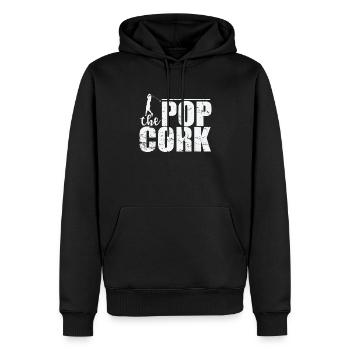 The Pop Cork Golf - Männer Premium Bio Hoodie - Schwarz - Vorne - Nico (187cm)