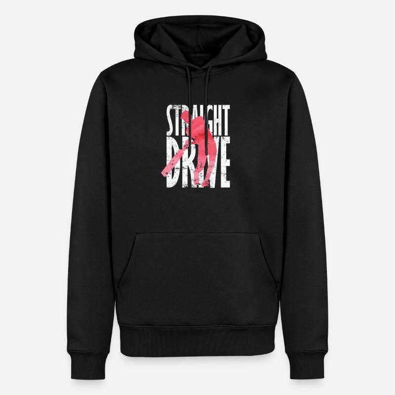 Straight Drive Cricket - Sweat à capuche Premium bio Homme - noir