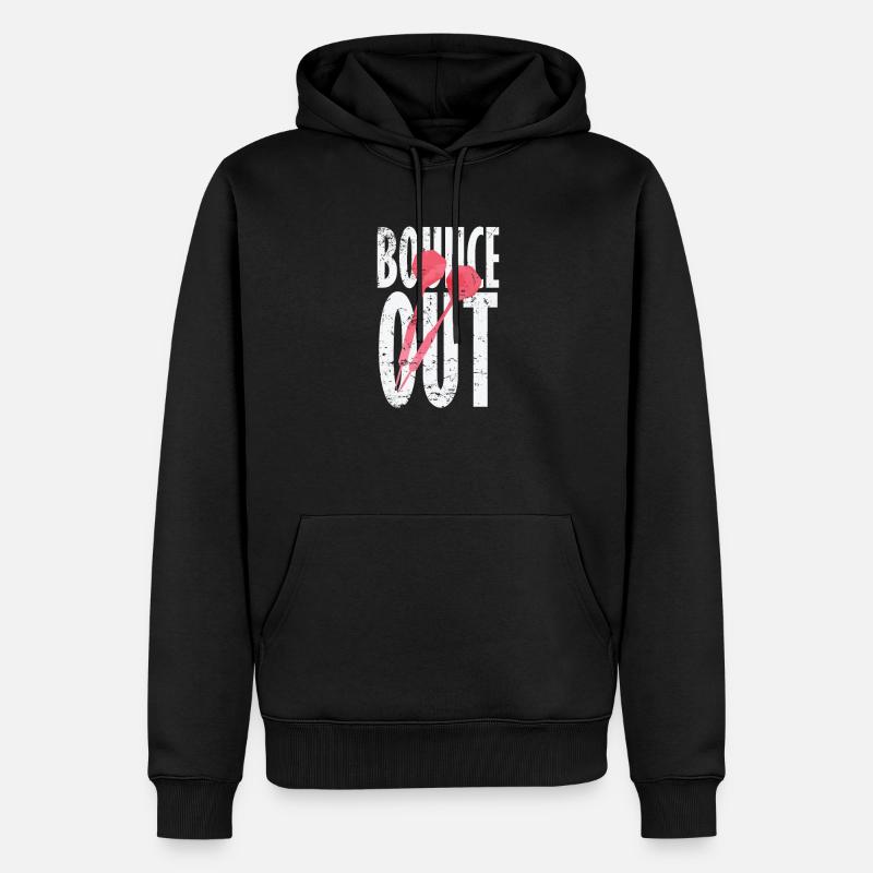 Bounce Out Darts - Männer Premium Bio Hoodie - Schwarz