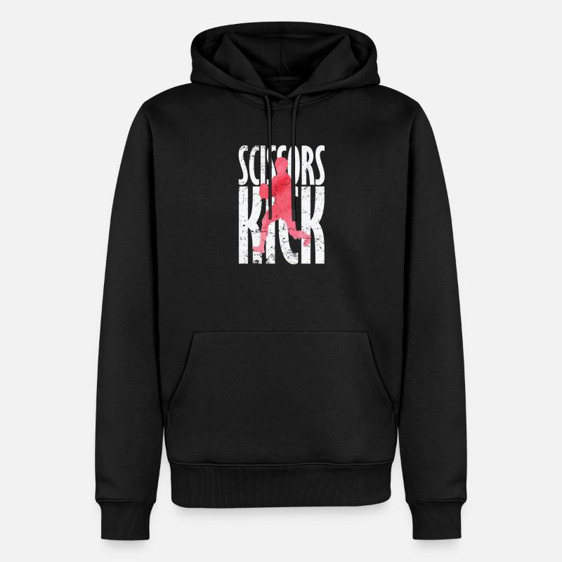 Scissors Kick Rugby - Männer Premium Bio Hoodie - Schwarz