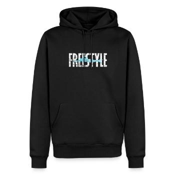 Nage libre - Sweat à capuche Premium bio Homme - noir - Devant - Nico (187cm)