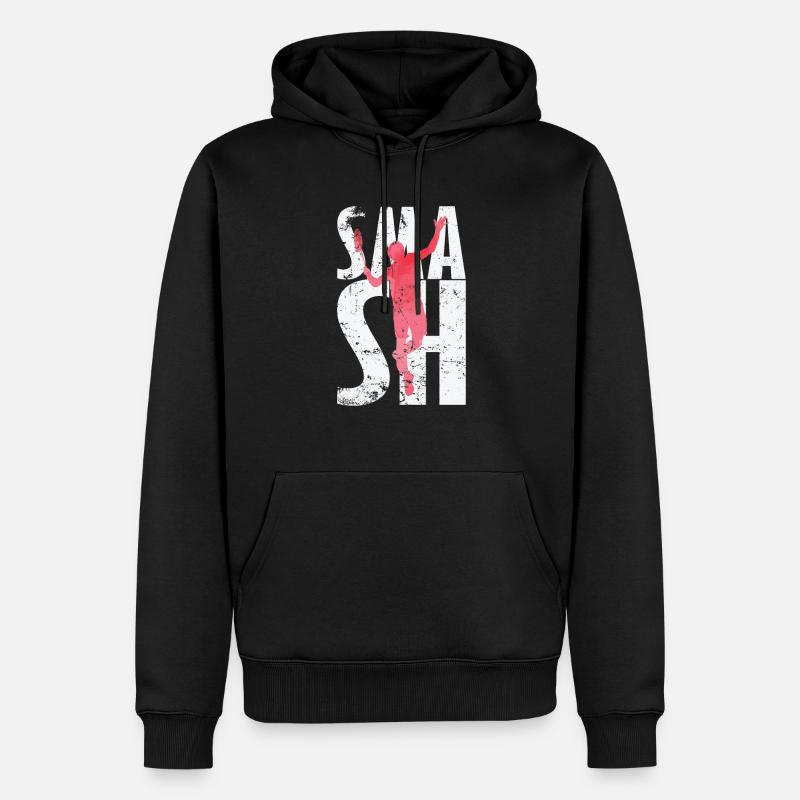 Smash Badminton - Männer Premium Bio Hoodie - Schwarz