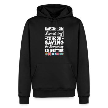 Lustiges Extrem Couponing Coupon Geschenk - Männer Premium Bio Hoodie - Schwarz - Vorne - Nico (187cm)