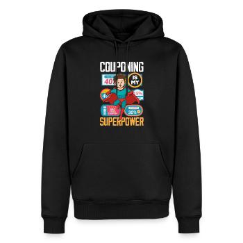 Funny Extreme Couponing Coupon Gift - Men’s Premium Organic Hoodie - black - Front - Nico (187cm)
