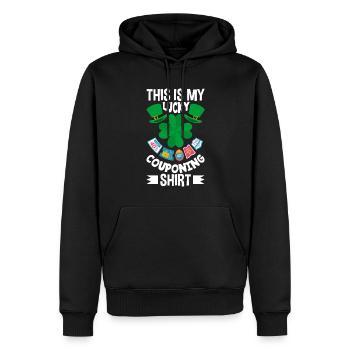 Lustiges Extrem Couponing Coupon Geschenk - Männer Premium Bio Hoodie - Schwarz - Vorne - Nico (187cm)