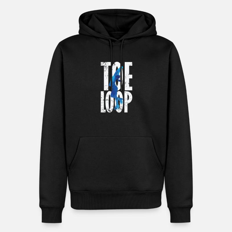 Toeloop Eiskunstlauf - Männer Premium Bio Hoodie - Schwarz
