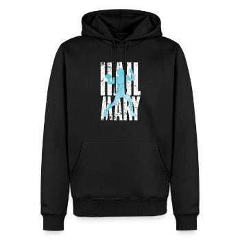 Salut Marie Football - Sweat à capuche Premium bio Homme - noir - Devant - Nico (187cm)