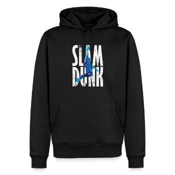 Slam Dunk Dribbler Basketball - Männer Premium Bio Hoodie - Schwarz - Vorne - Nico (187cm)