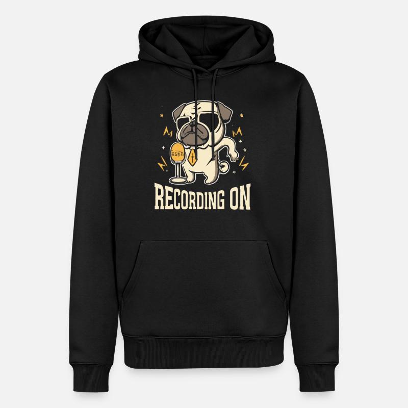 Podcast - Männer Premium Bio Hoodie - Schwarz