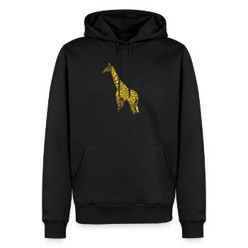 Giraffe Safari Afrika Zoo - Männer Premium Bio Hoodie - Schwarz - Vorne - Nico (187cm)