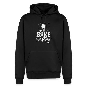 You Bake me Happy Konditor Torte - Männer Premium Bio Hoodie - Schwarz - Vorne - Nico (187cm)