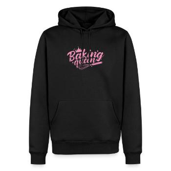 Baking Queen Pastry Cake - Men’s Premium Organic Hoodie - black - Front - Nico (187cm)