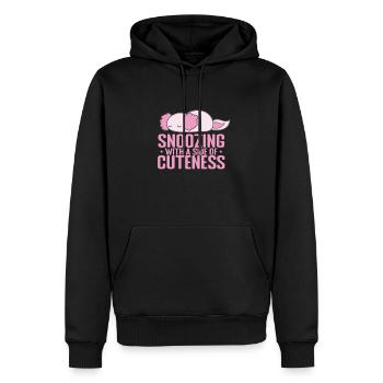 Snoozing with a Side of cuteness Pyjama - Männer Premium Bio Hoodie - Schwarz - Vorne - Nico (187cm)