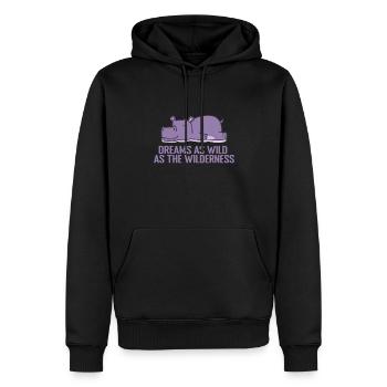 Dreams as Wild as the Wilderness Pyjama - Men’s Premium Organic Hoodie - black - Front - Nico (187cm)