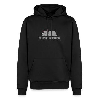 Snoozing Safari Fashion Pajamas Pajamas - Men’s Premium Organic Hoodie - black - Front - Nico (187cm)