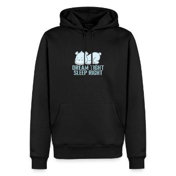 Rêvez serré, dormez bien! Pyjamas Pyjamas - Sweat à capuche Premium bio Homme - noir - Devant - Nico (187cm)