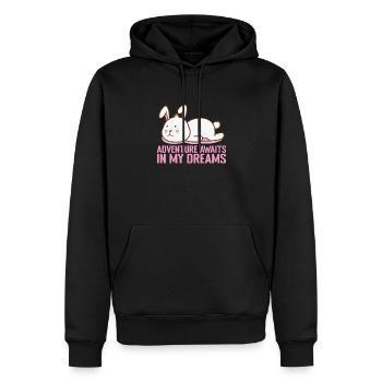 Adventure awaits... in my Dreams Pyjamas - Men’s Premium Organic Hoodie - black - Front - Nico (187cm)