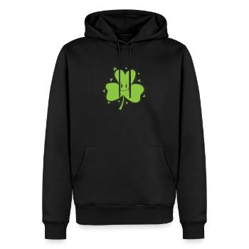 Shamrock St. Patrick’s Day Fun - Sweat à capuche Premium bio Homme - noir - Devant - Nico (187cm)