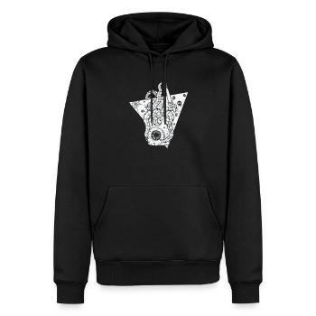 Horreur Gothique Horreur Mélancolie - Sweat à capuche Premium bio Homme - noir - Devant - Nico (187cm)