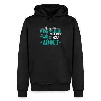 I'm the Wing Walker they Told you About Hobby - Männer Premium Bio Hoodie - Schwarz - Vorne - Nico (187cm)