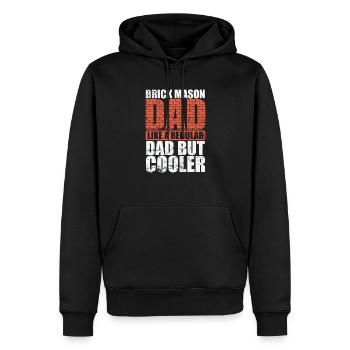 Brick Mason Dad is much cooler Handwerker - Männer Premium Bio Hoodie - Schwarz - Vorne - Nico (187cm)