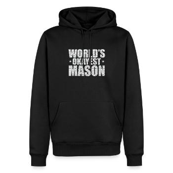 World's Okayest Mason Handwerker Beruf - Männer Premium Bio Hoodie - Schwarz - Vorne - Nico (187cm)