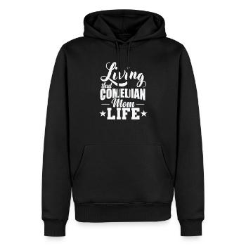 Living that Comedian Mom Life Humor Witz - Männer Premium Bio Hoodie - Schwarz - Vorne - Nico (187cm)