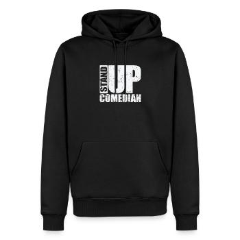 Stand Up Comedian Humor Witz - Männer Premium Bio Hoodie - Schwarz - Vorne - Nico (187cm)