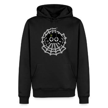 Ich bin eine Spinne! - Männer Premium Bio Hoodie - Schwarz - Vorne - Nico (187cm)