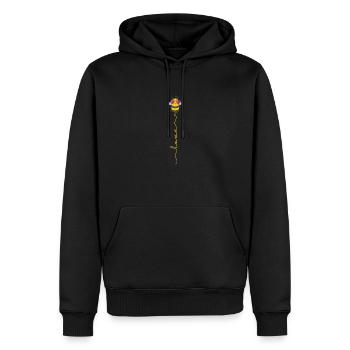 Amour Abeilles Animaux Nature - Sweat à capuche Premium bio Homme - noir - Devant - Nico (187cm)