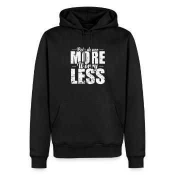 Pole Dance more Worry Less Rod Dancing - Men’s Premium Organic Hoodie - black - Front - Nico (187cm)