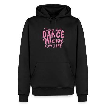 Vivre cette danse maman vie pole dance pole - Sweat à capuche Premium bio Homme - noir - Devant - Nico (187cm)