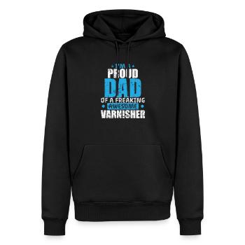 I'm a Proud Dad of a Varnisher Beruf - Männer Premium Bio Hoodie - Schwarz - Vorne - Nico (187cm)
