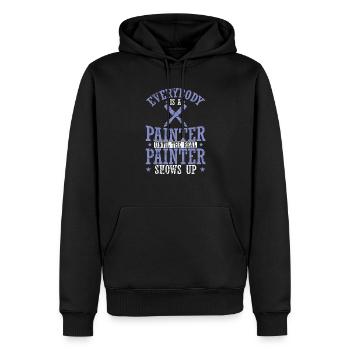Everybody is a Painter Beruf Lackierer - Männer Premium Bio Hoodie - Schwarz - Vorne - Nico (187cm)