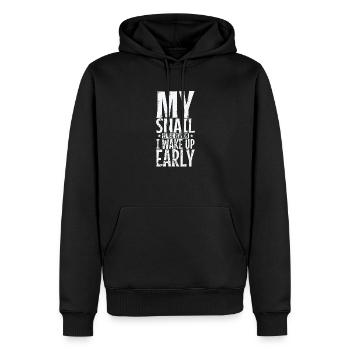 My Snail is the Reason I wake up Early - Männer Premium Bio Hoodie - Schwarz - Vorne - Nico (187cm)